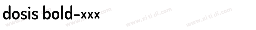 dosis bold字体转换